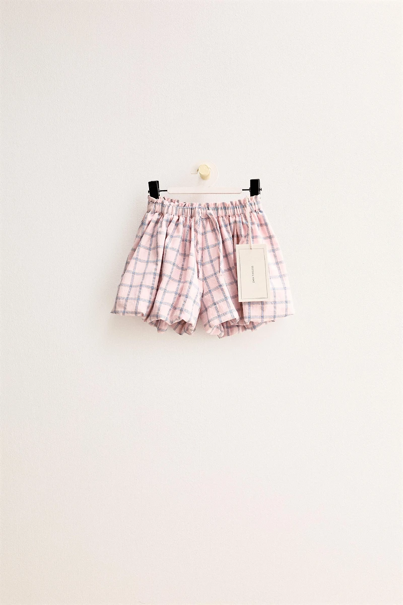 ZARA TIMELESS - SHORT À CARREAUX BALLON