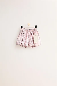 ZARA TIMELESS - SHORT À CARREAUX BALLON