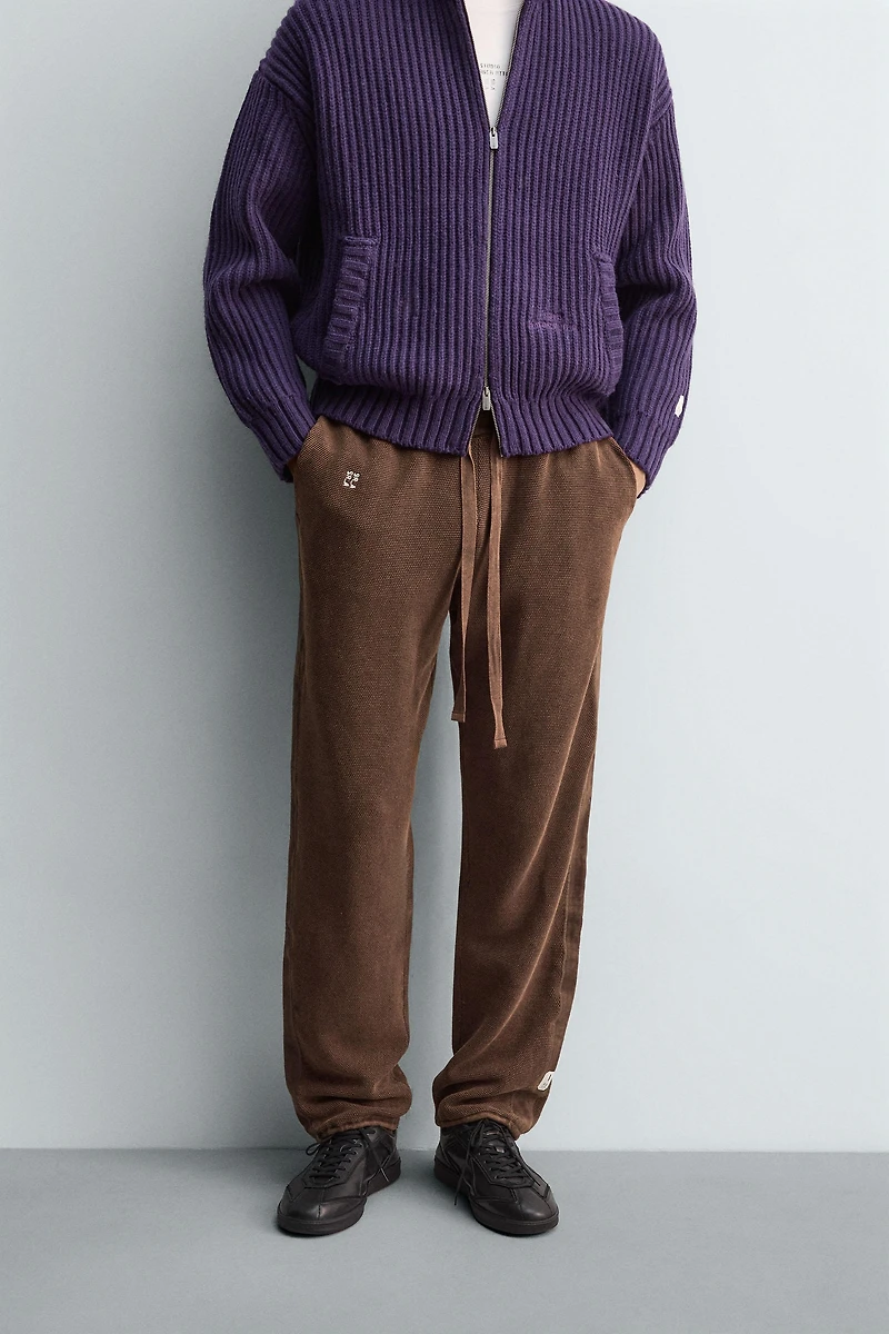 KNIT JOGGER PANTS WITH STRIPES X SR_A