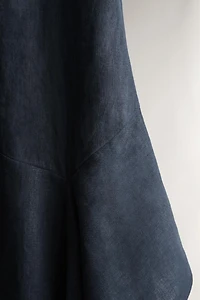 ASYMMETRIC LINEN BEACH DRESS