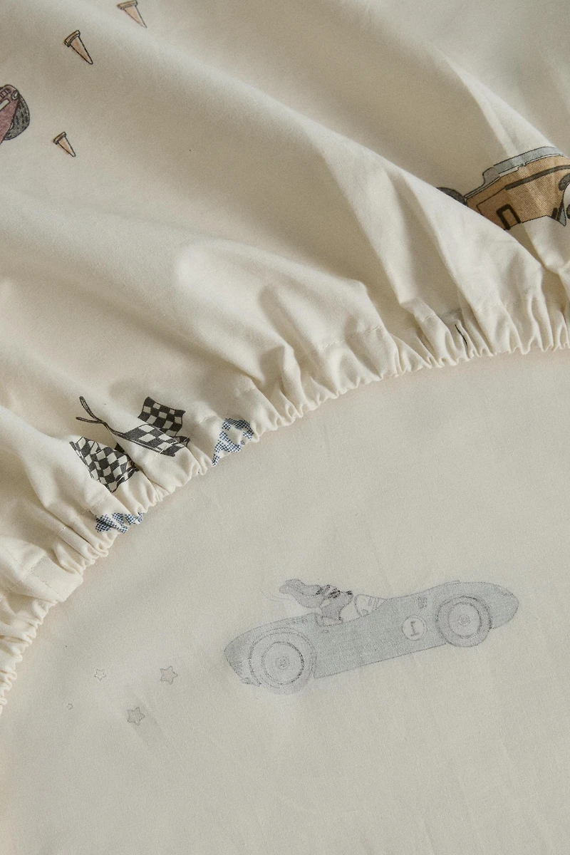 CHILDREN'S RACING DOG FITTED SHEET