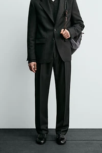 100% WOOL TWILL SUIT PANTS AARON LEVINE X ZARA