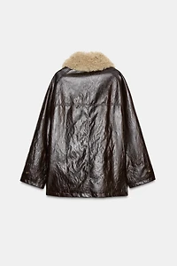 FAUX FUR COLLAR JACKET ZW COLLECTION