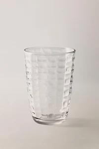 RAISED SQUARE-EFFECT TUMBLER