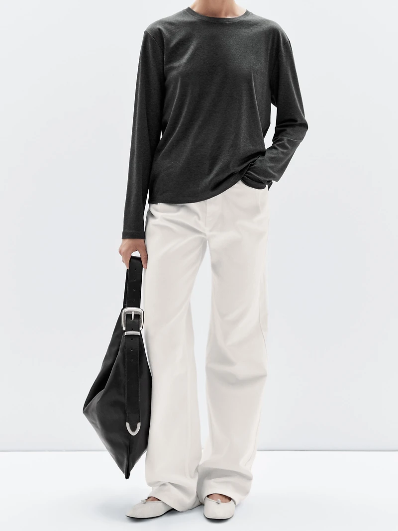 Nappa leather maxi bag