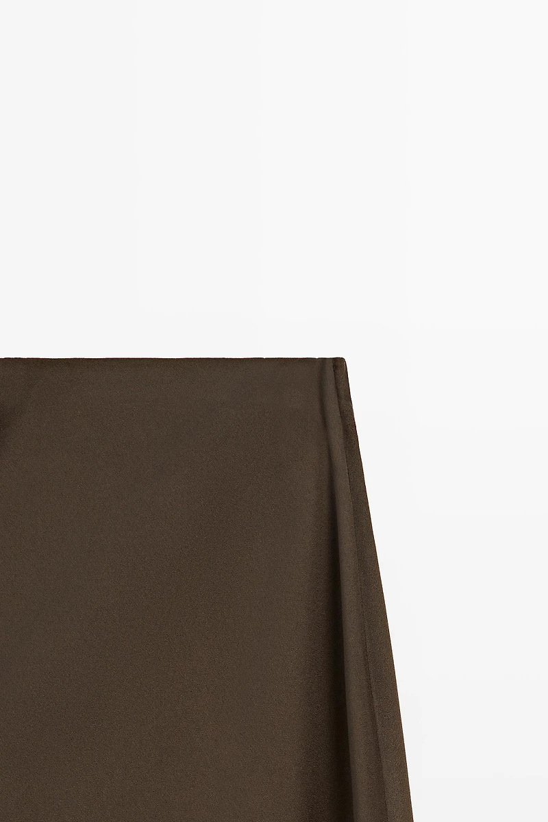 Flowing satin skirt
