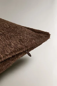 FAUX FUR THROW PILLOW COVER