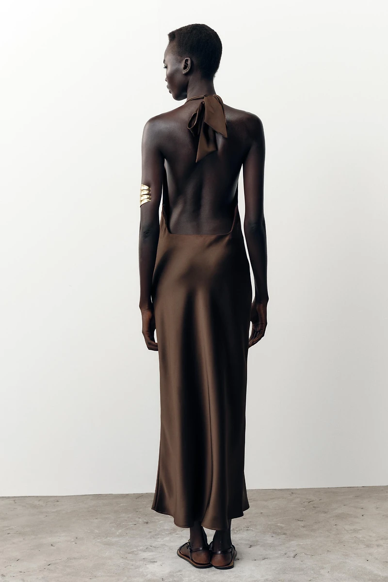 HALTER MIDI DRESS