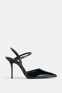 SLINGBACK ANKLE STRAP HEELS