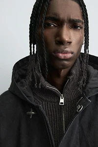 HOODED FIREMAN CLASP JACKET