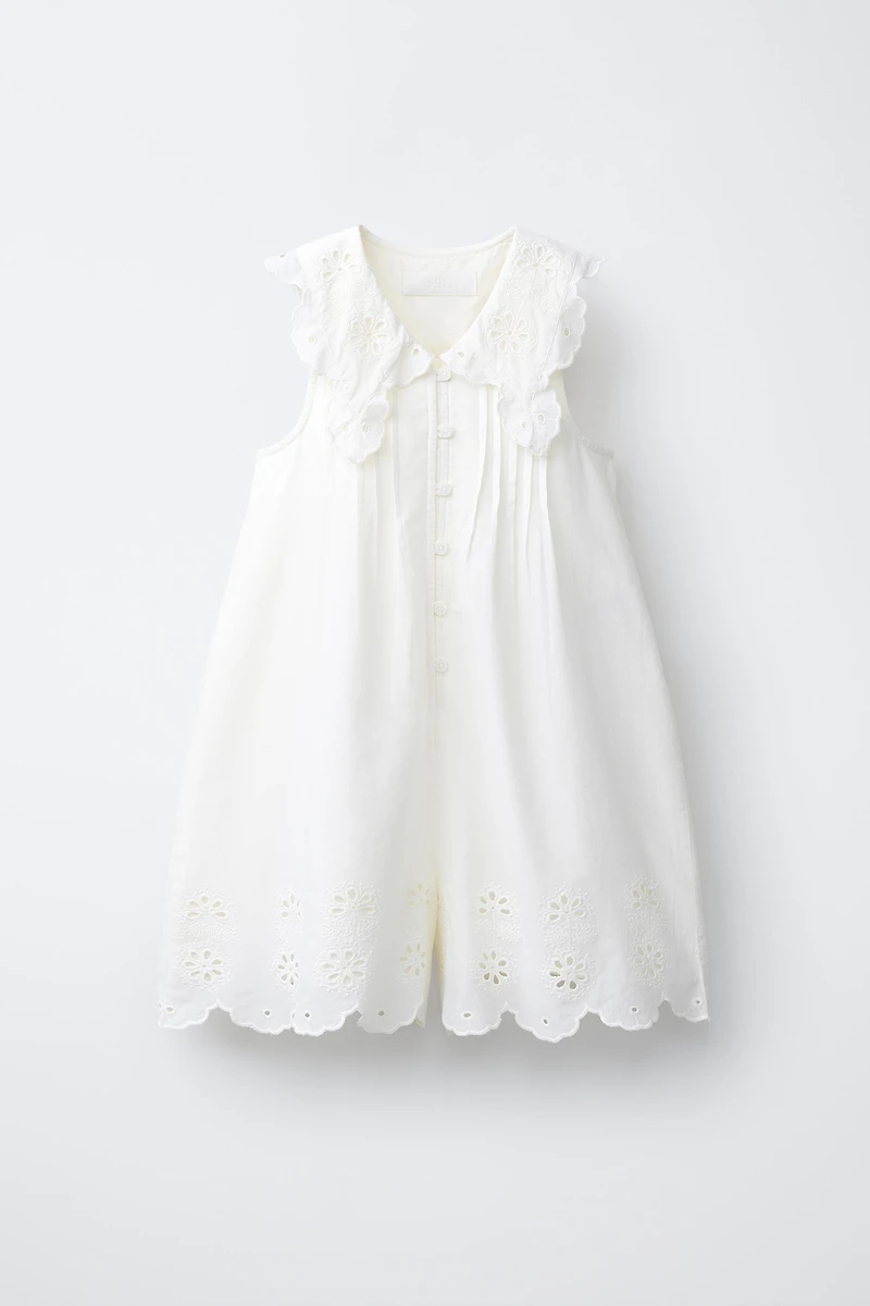 COMBI-SHORT COL CLAUDINE BRODERIES