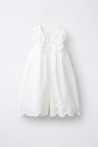 COMBI-SHORT COL CLAUDINE BRODERIES