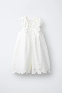 COMBI-SHORT COL CLAUDINE BRODERIES