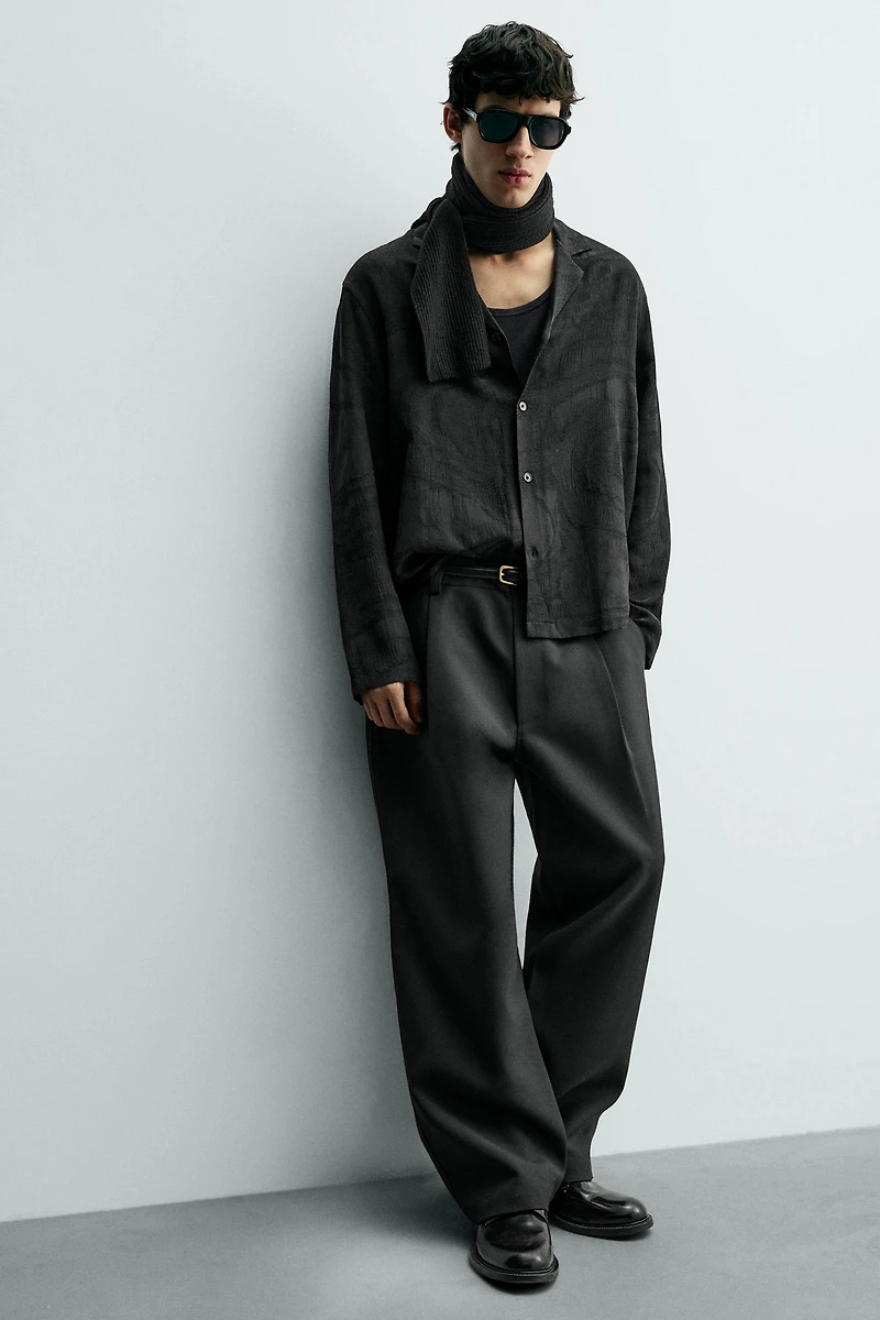 JACQUARD FLOWY SHIRT