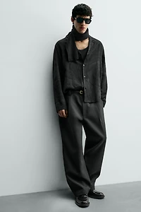 JACQUARD FLOWY SHIRT