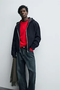 SWEAT À CAPUCHE EN FEUTRE