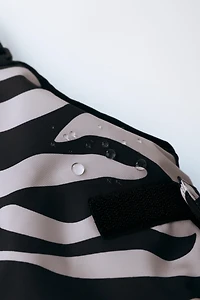 ZEBRA PRINT WATER RESISTANT AND WINDPROOF OVERALLS