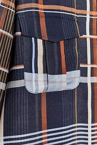 ZW COLLECTION PLAID POCKET SHIRT