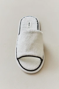 TERRY SLIDERS WITH PIPING