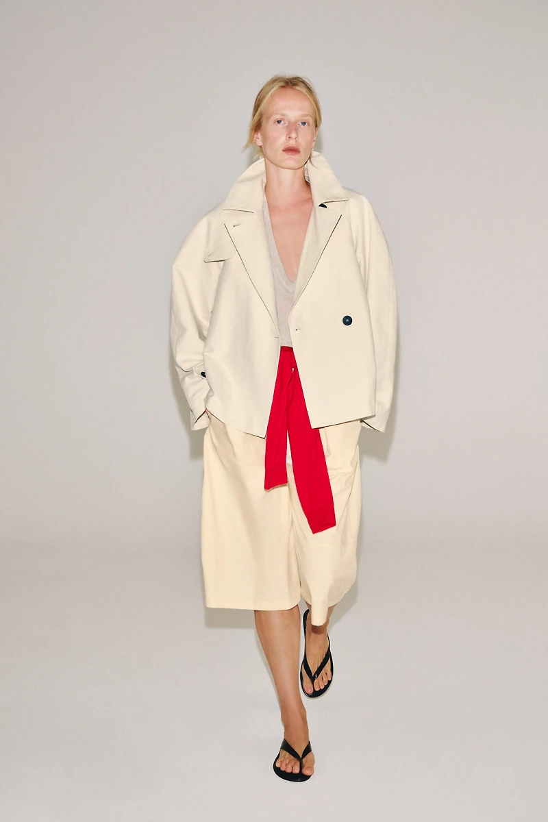 ZW COLLECTION SHORT TRENCH COAT