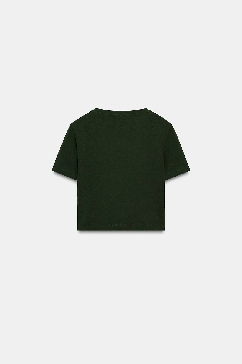 SHORT SLEEVE CROPPED TOP