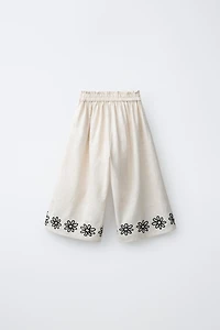 EMBROIDERED FLORAL CULOTTES