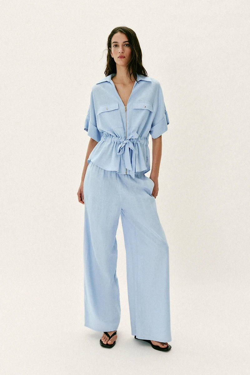 WIDE LINEN PANTS
