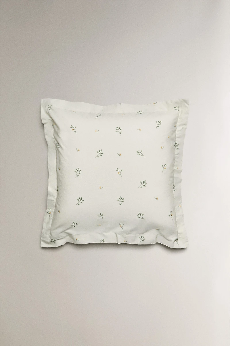 TAIE D'OREILLER IMPRIMÉ FEUILLES