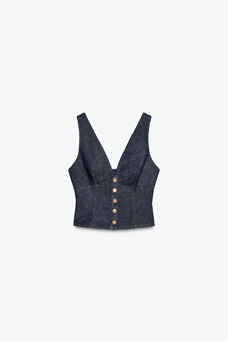 Z1975 DENIM CROP TOP