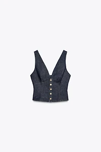 Z1975 DENIM CROP TOP