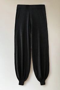 WOOL AND SILK BAGGY PANTS