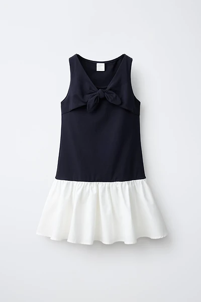 BOW COMBINATION DRESS