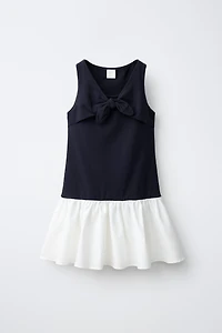 BOW COMBINATION DRESS