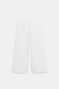 EMBROIDERED EYELET CULOTTES