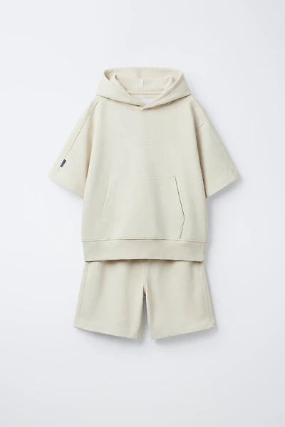 HOODIE AND INTERLOCK BERMUDA SET