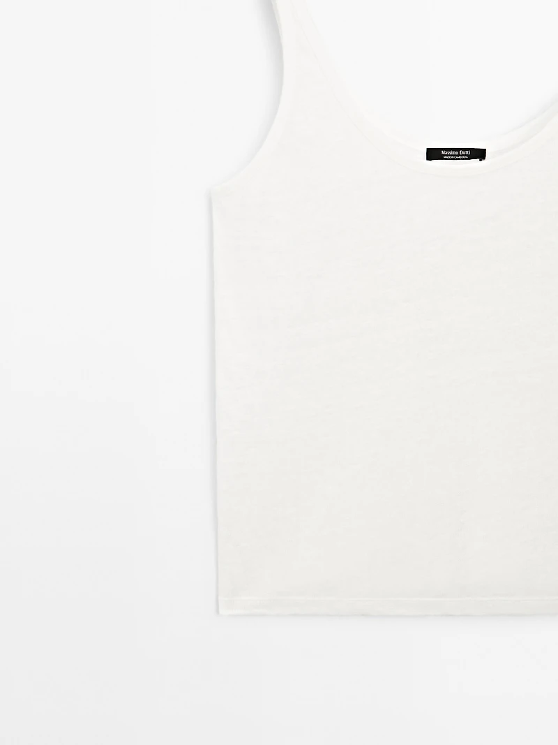 100% linen strappy top