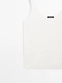 100% linen strappy top