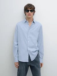 Regular fit twill shirt