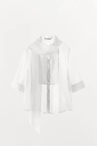CHEMISE À NŒUD MANCHES COURTES ZW COLLECTION