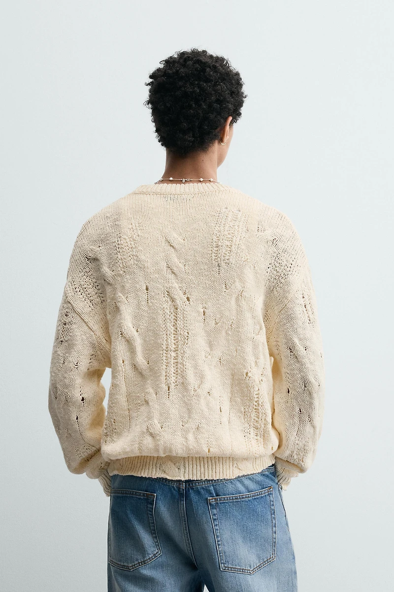 OPEN KNIT CABLE JUMPER