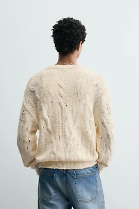 OPEN KNIT CABLE JUMPER