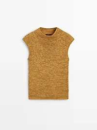 Cotton blend knit top