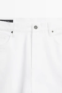 Straight-leg denim-effect trousers