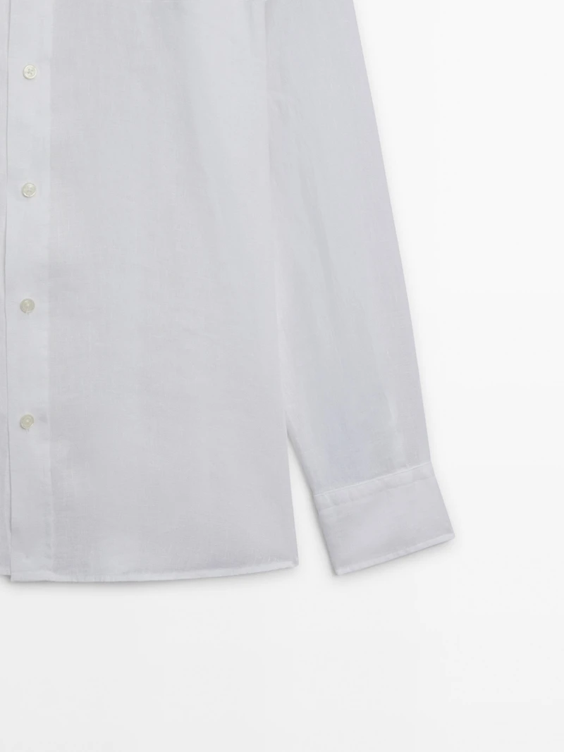 Regular fit 100% linen shirt