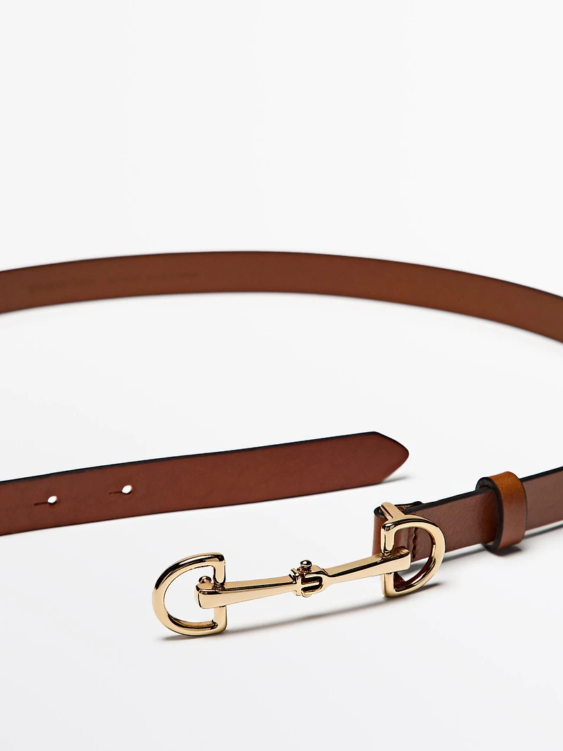 Ceinture équestre en cuir nappa