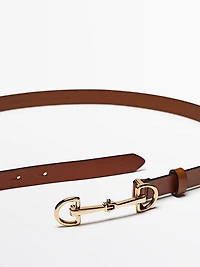 Ceinture équestre en cuir nappa