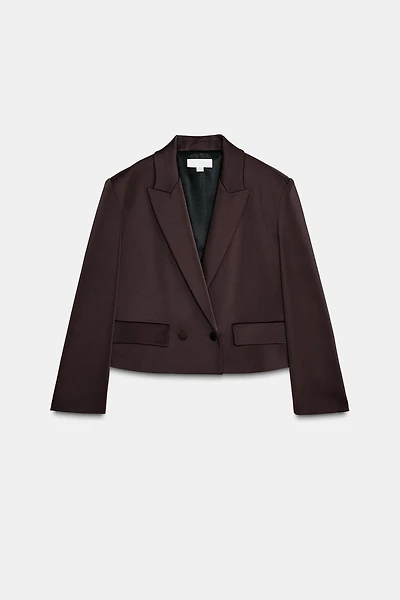 VESTE CROISÉE SATINÉE