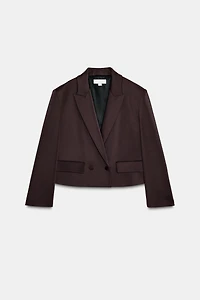 VESTE CROISÉE SATINÉE