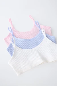 9-14 ANS / LOT DE TROIS HAUTS CANNELÉS