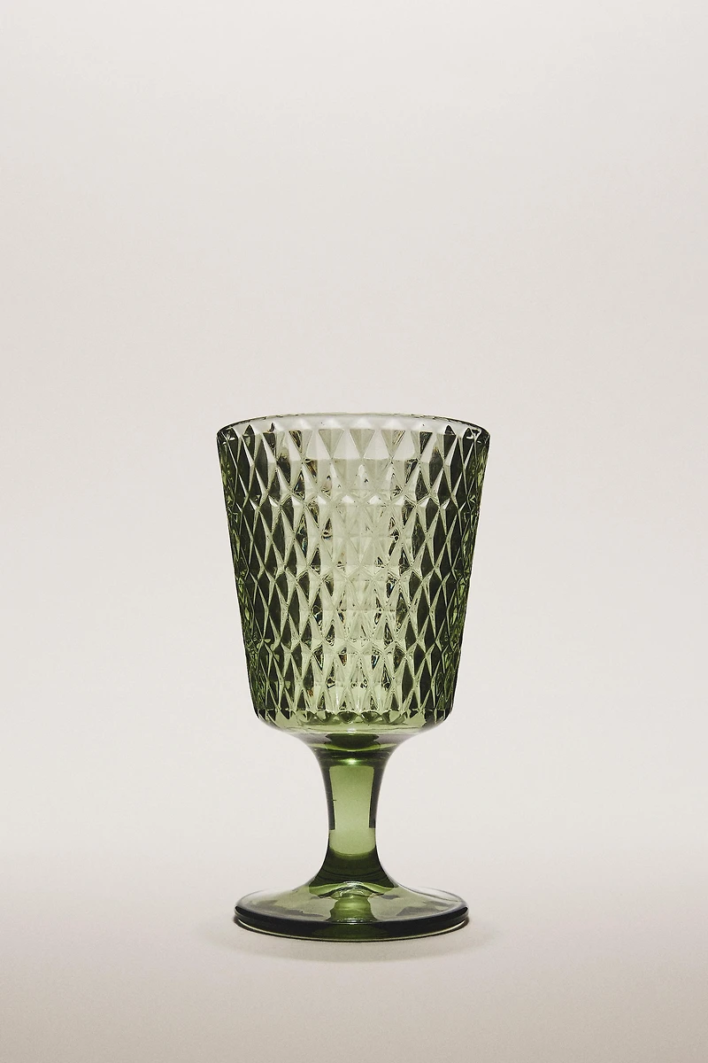 VERRE À PIED VERRE RELIEF